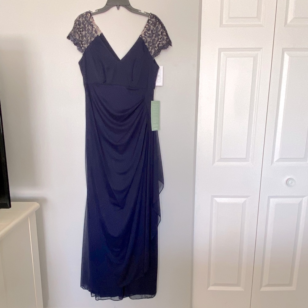 Lovely Navy dress with seeded arms.